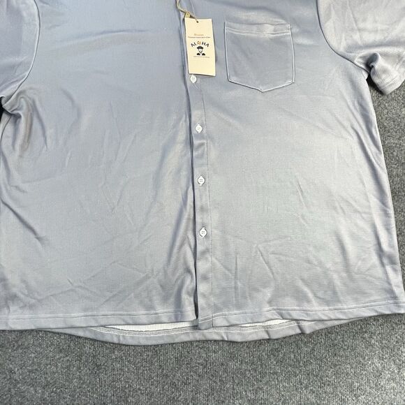 Aloha Button Up Shirt Mens Extra Large Pocket Spandex Casual Short Sleeve XL - Picture 7 of 16